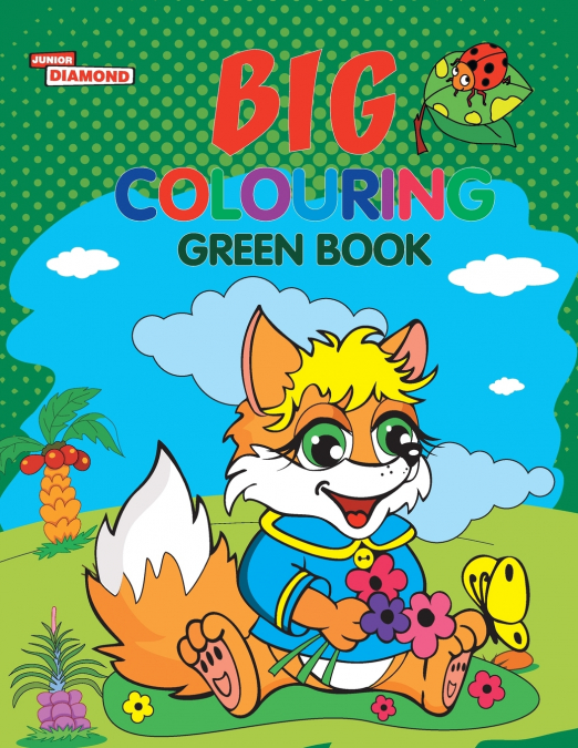 BIG COLOURING GREEN BOOK FOR 5 TO 9 YEARS OLD KIDS FUN ACTI