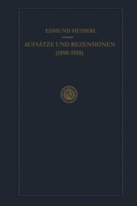 AUFSATZE UND REZENSIONEN (1890-1910)
