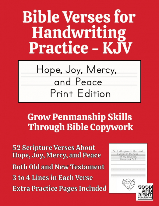 BIBLE VERSES FOR HANDWRITING PRACTICE - KJV