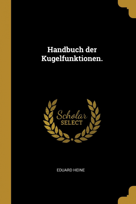 Handbuch der Kugelfunktionen.