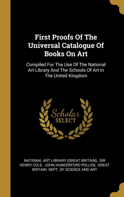 First Proofs Of The Universal Catalogue Of Books On Art