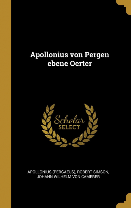 Apollonius von Pergen ebene Oerter