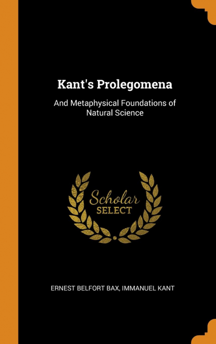 Kant’s Prolegomena