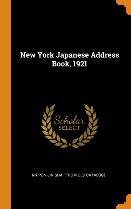 New York Japanese Address Book, 1921