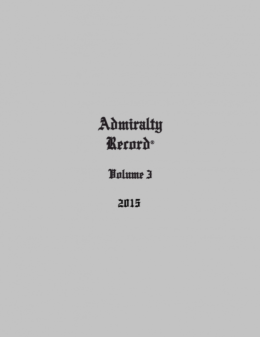 Admiralty Record® Volume 3 (2015)