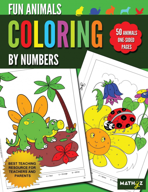 Fun Animals Coloring By Numbers