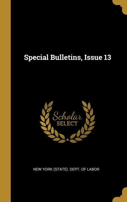 Special Bulletins, Issue 13