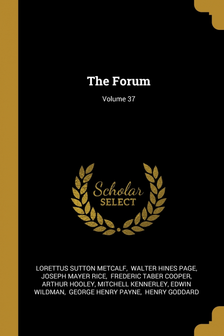 The Forum; Volume 37