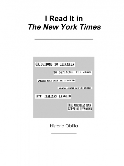 I Read It in The New York Times