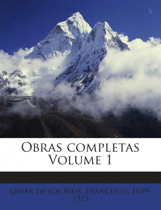 Obras completas Volume 1