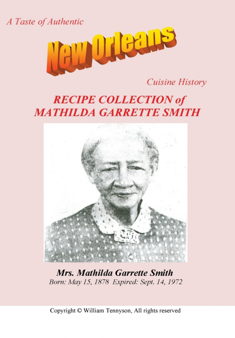 Recipe Collection of Mathilda Garrette Smith