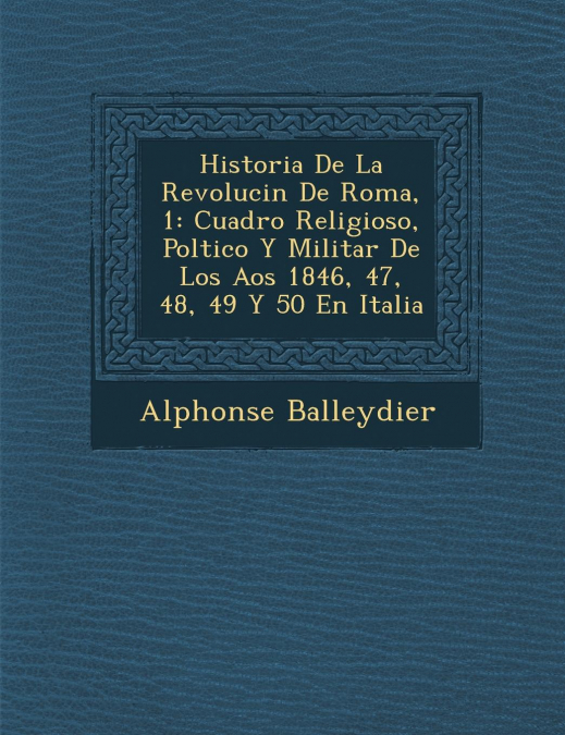 Historia De La Revoluci�n De Roma, 1