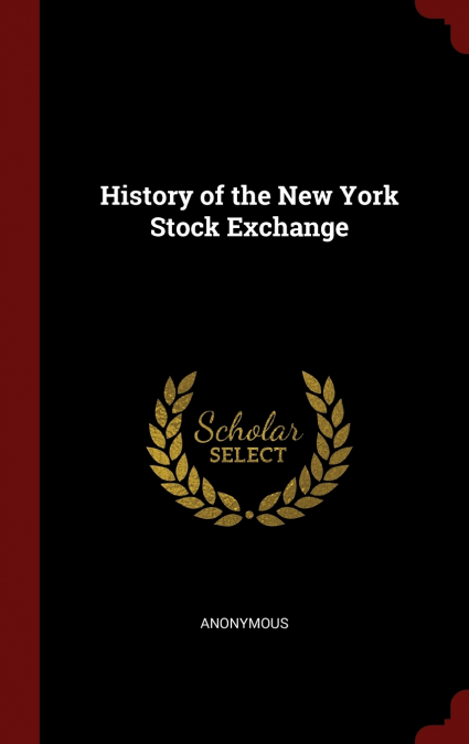 History of the New York Stock Exchange