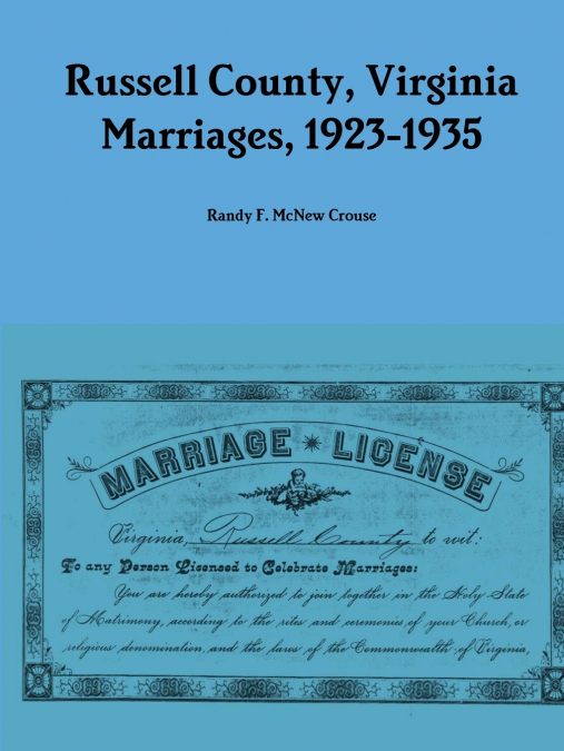 Russell County, Virginia Marriages, 1923-1935