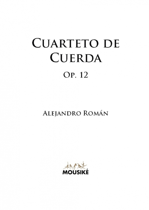 Cuarteto de Cuerda, Op. 12
