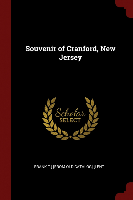 Souvenir of Cranford, New Jersey