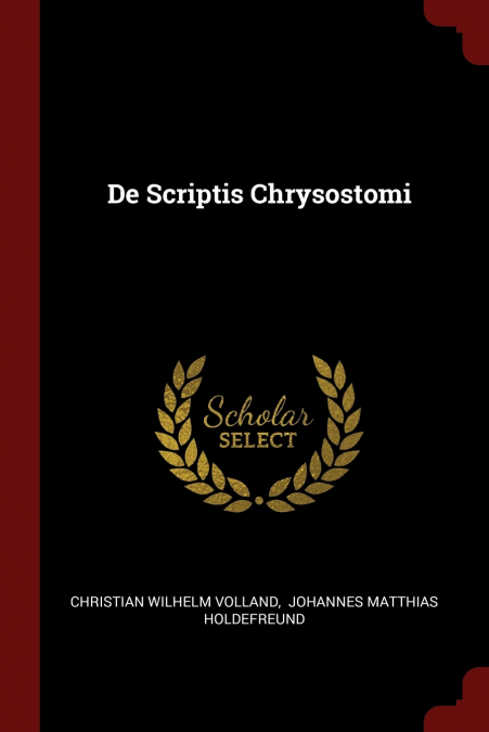 De Scriptis Chrysostomi