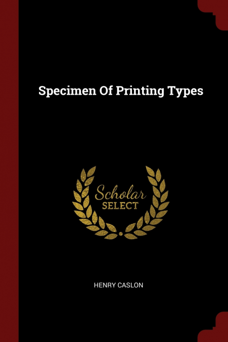 Specimen Of Printing Types