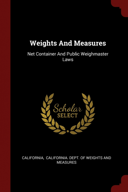 Weights And Measures