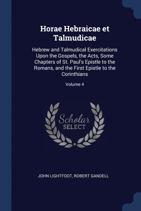 Horae Hebraicae et Talmudicae