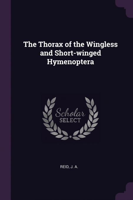 The Thorax of the Wingless and Short-winged Hymenoptera