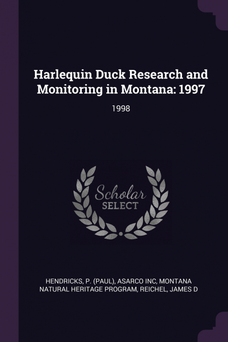 Harlequin Duck Research and Monitoring in Montana