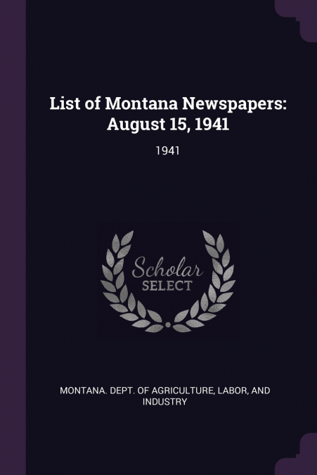 List of Montana Newspapers