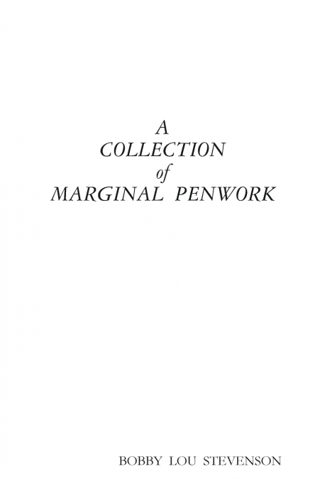 A Collection of Marginal Penwork