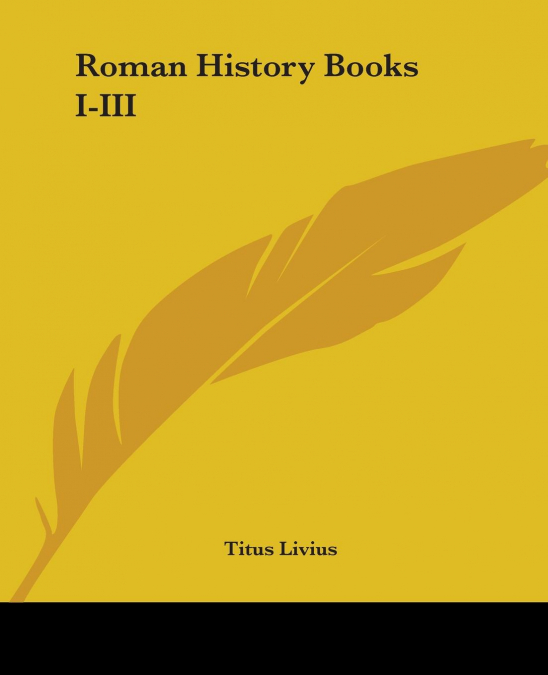 Roman History Books I-III