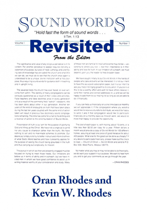 Sound Words Revisited