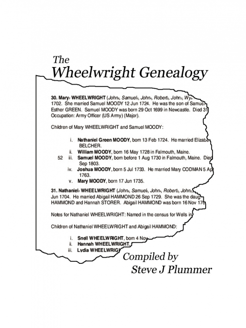 The Wheelwright Genealogy