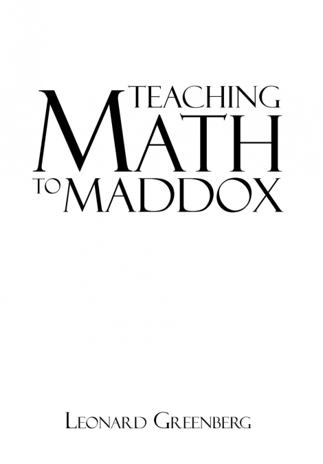 Teaching Math to Maddox
