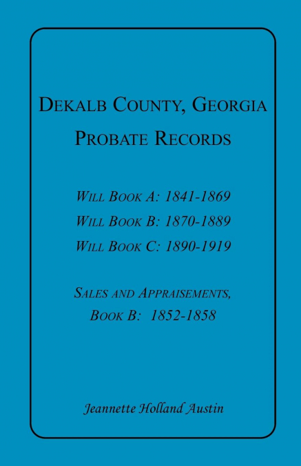 DeKalb County, Georgia, Probate Records