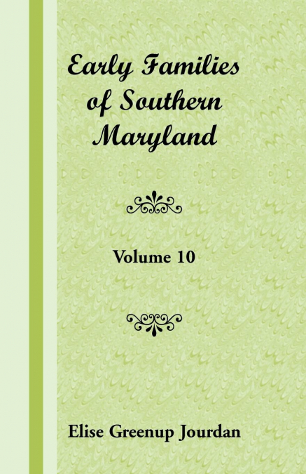 Early Families of Southern Maryland