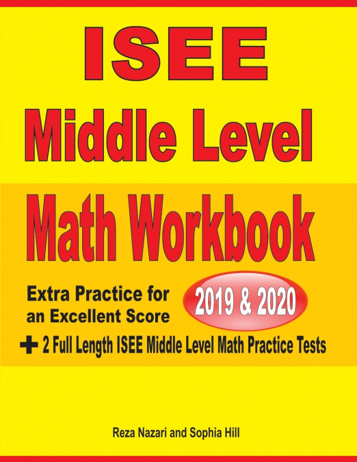 ISEE Middle Level Math Workbook  2019 & 2020