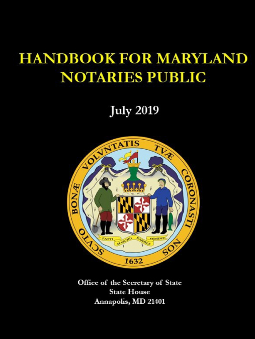 Handbook for Maryland Notaries Public
