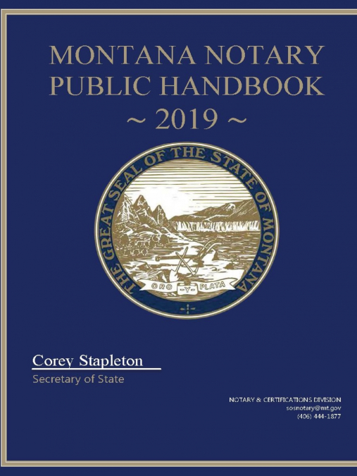 Montana Notary Public Handbook - 2019