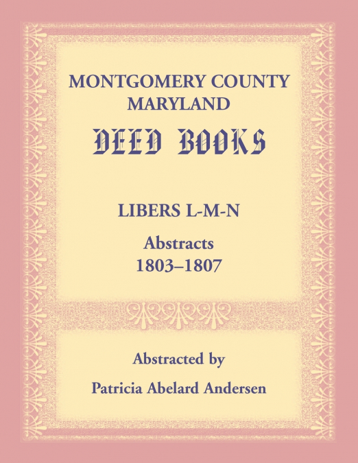 Montgomery County, Maryland Deed Books