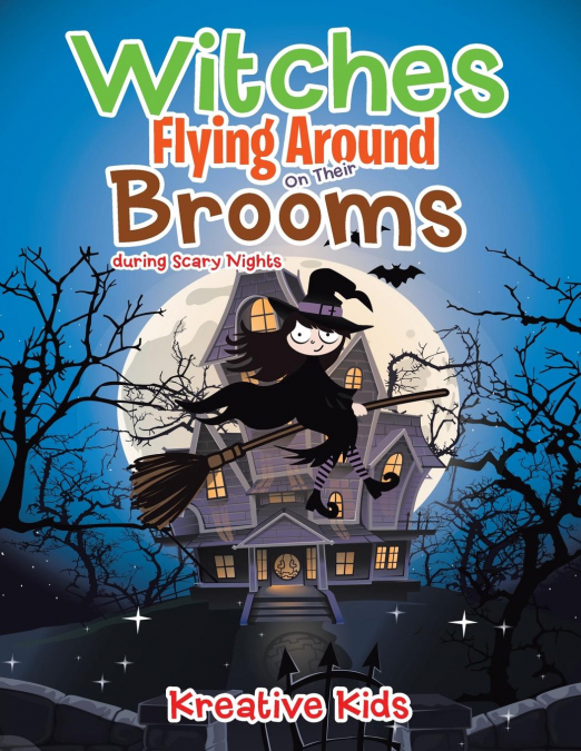 Witches Flying Around On Their Brooms during Scary Nights