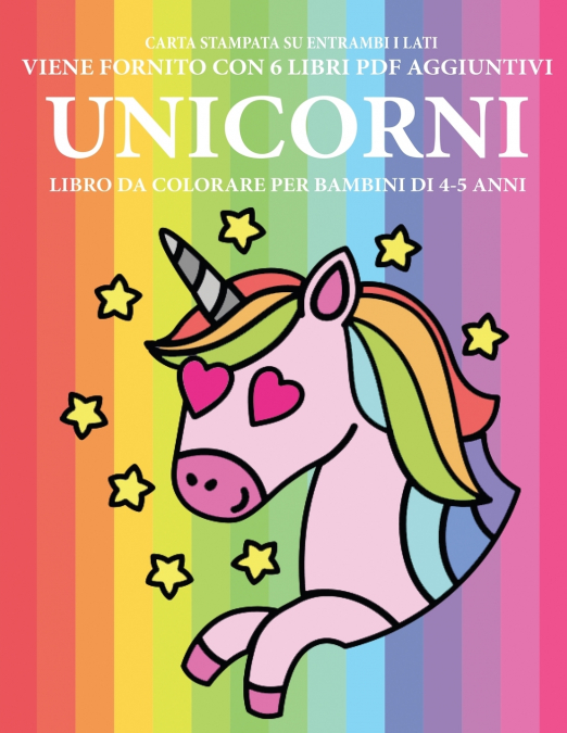Libro da colorare per bambini di 4-5 anni (Unicorni)