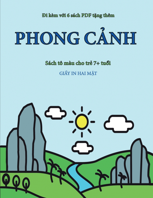 Sách tô màu cho trẻ 7+ tuổi (Phong cảnh )