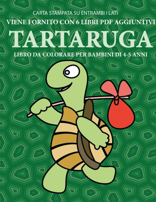 Libro da colorare per bambini  di 4-5 anni (Tartaruga)