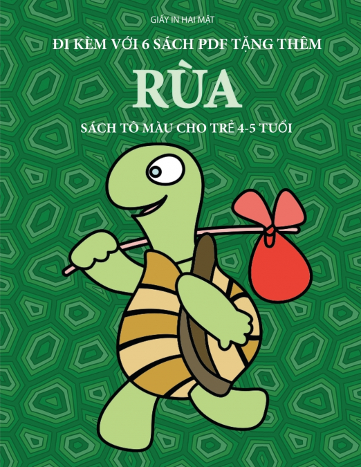 Sách tô màu cho trẻ 4-5 tuổi (Rùa)