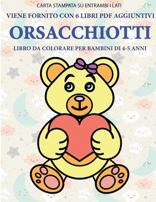 Libro da colorare per bambini  di 4-5 anni (Orsacchiotti)