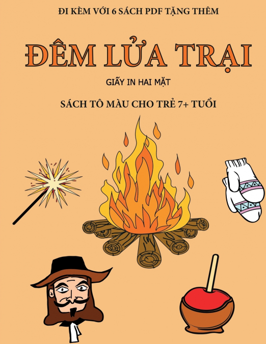 Sách tô màu cho trẻ 7+ tuổi (Đêm lửa trại)