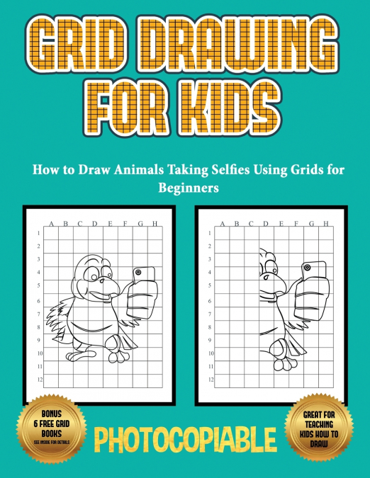 How to Draw Animals Taking Selfies Using Grids for Beginners