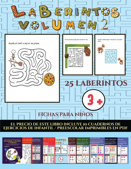 Fichas para niños (Laberintos - Volumen 2) (Laberintos - Volumen 2)