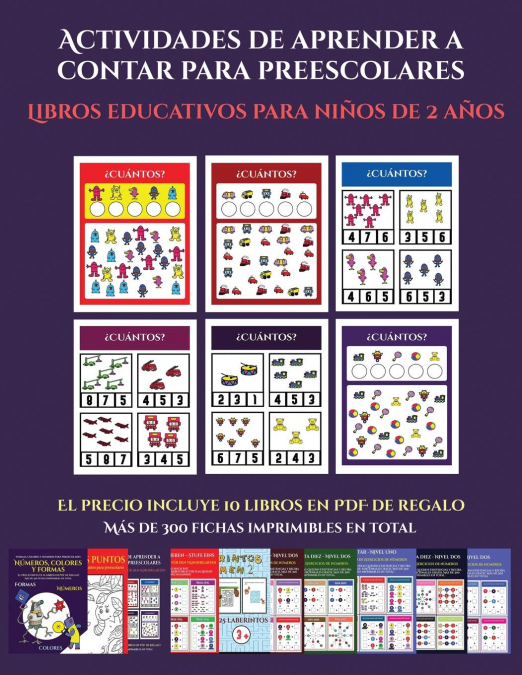 Libros de Matemáticas para Preescolar (Actividades de aprender a contar para preescolares)