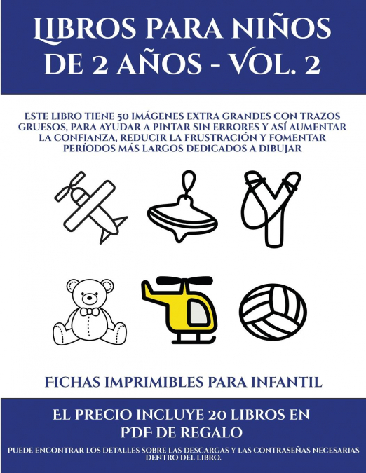 Fichas imprimibles para infantil (Libros para niños de 2 años - Vol. 2)