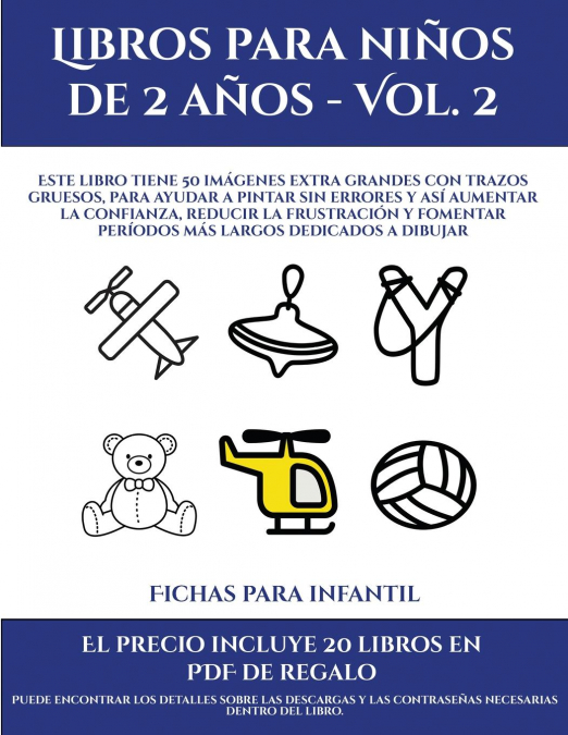 Fichas para infantil (Libros para niños de 2 años - Vol. 2)